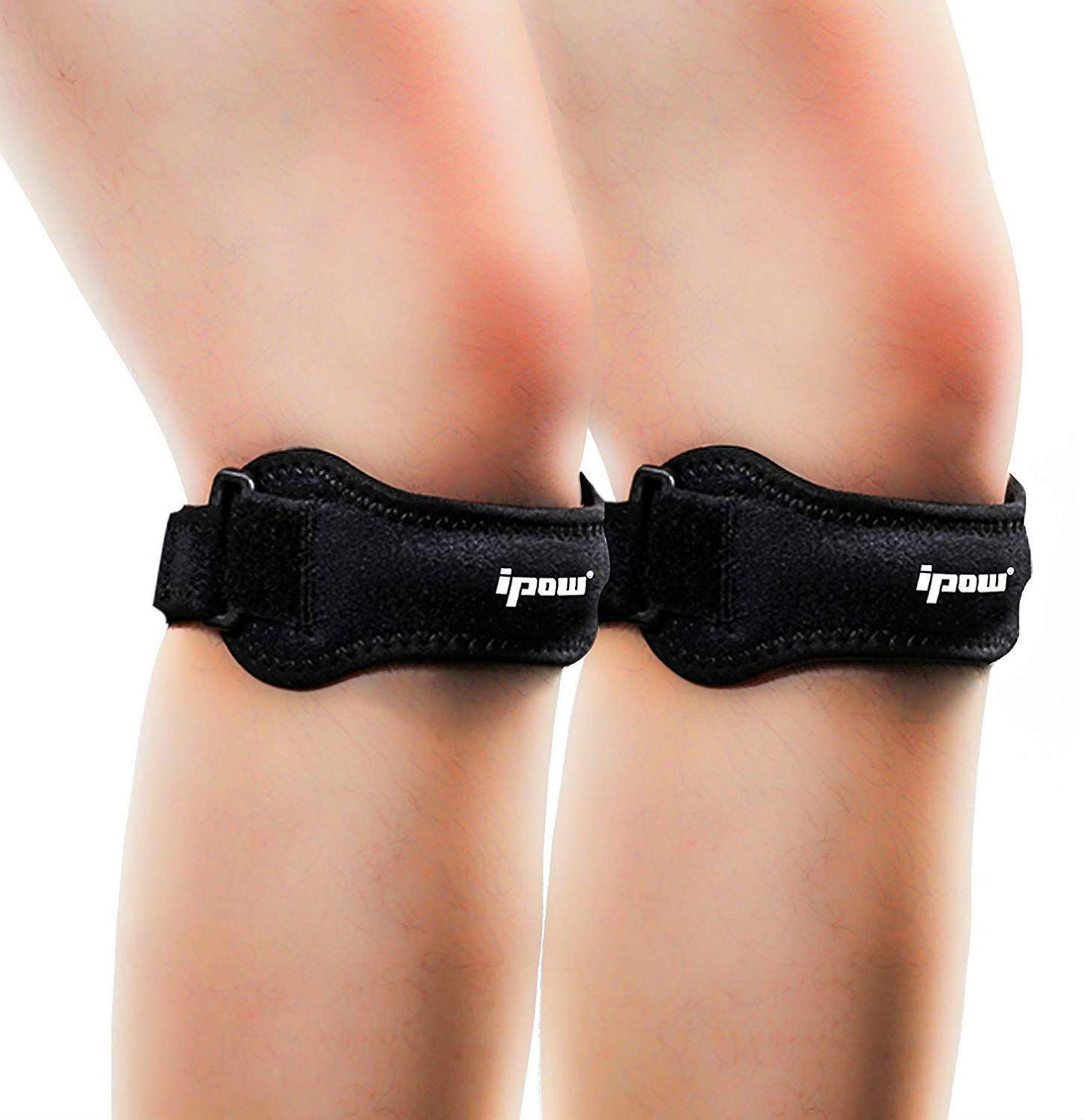 IPOW Knee Pain Relief & Patella Stabilizer Knee Strap Brace Support (Pack of 2)