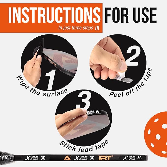 X-Ace Pickleball Lead Tape (Pack of 12)