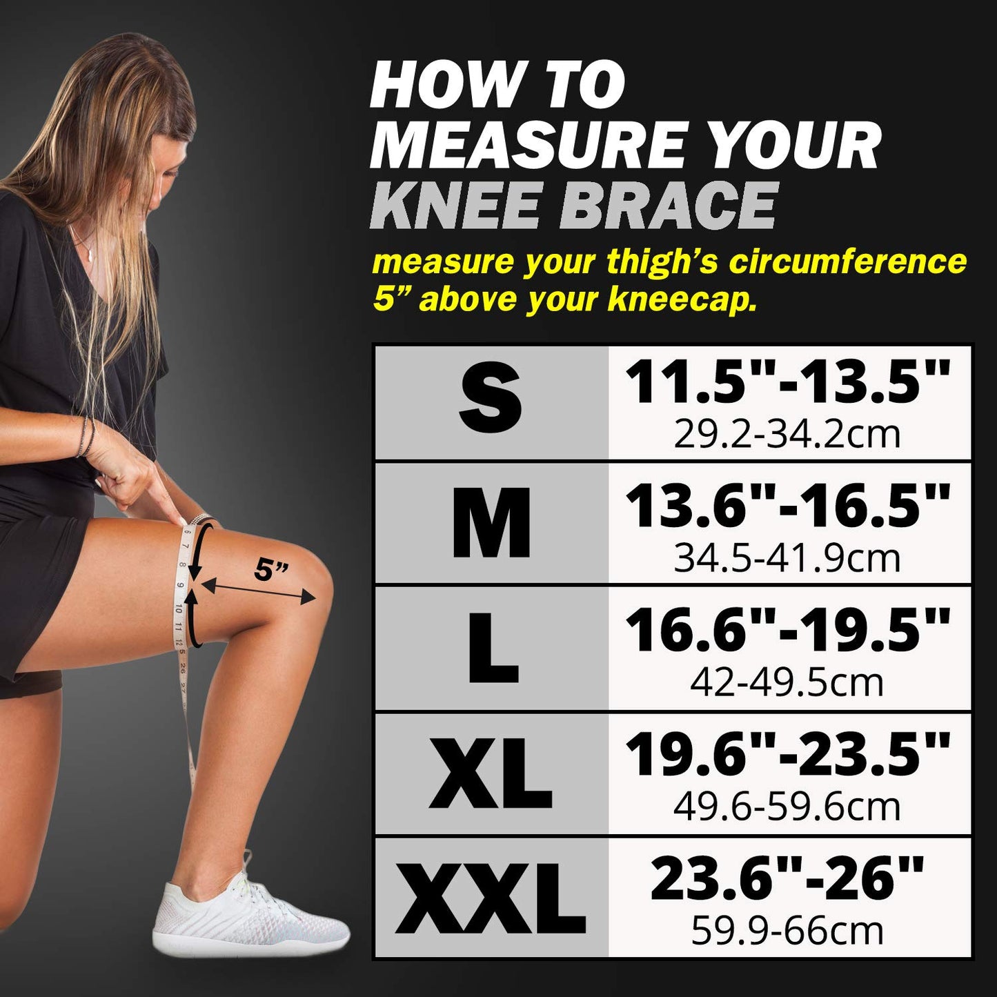 POWERLIX Knee Compression Sleeve - Best Knee Brace for Men & Women – Knee Support for Sports