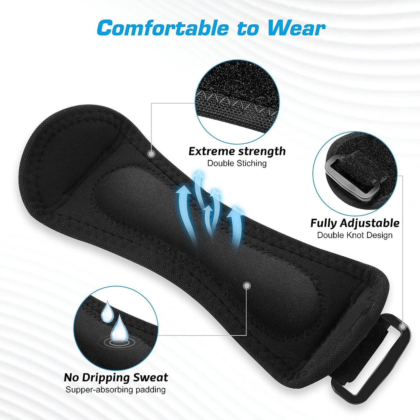 IPOW Knee Pain Relief & Patella Stabilizer Knee Strap Brace Support (Pack of 2)