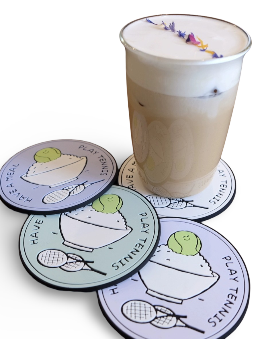 Play Tennis Have a Meal Cup Mat Hot Pad Gift Prize