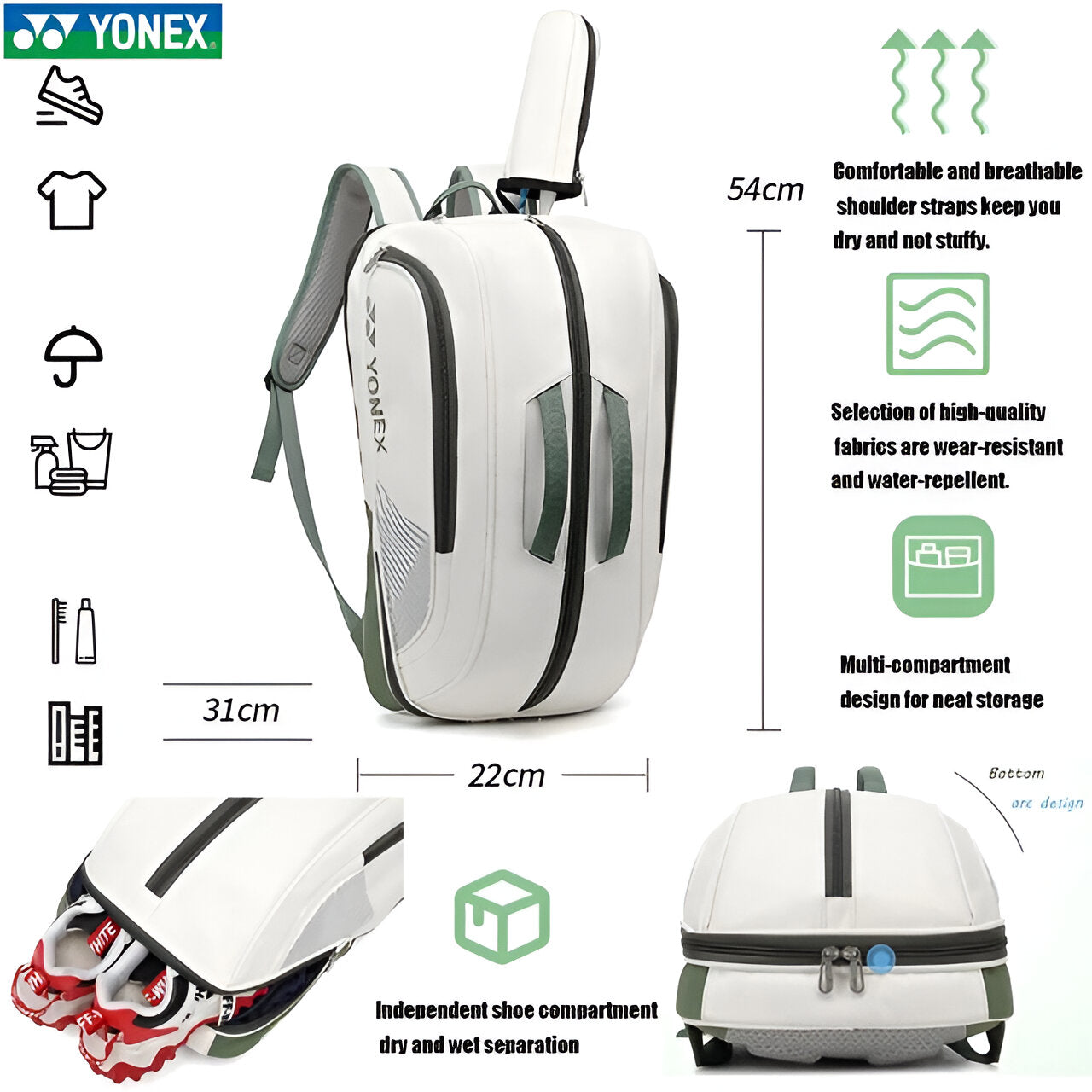 YONEX Special Edition BA02312EX Backpack with Shoe Compartment