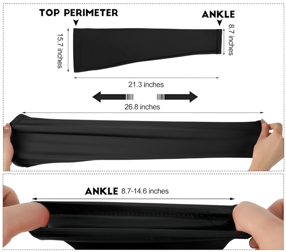 Leg Sleeves Compression Long Knee Sleeve UV Protect for Men Women Sport