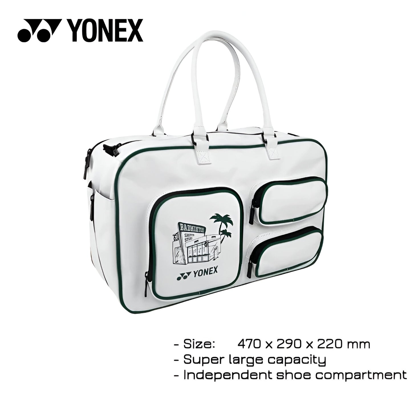 YONEX Elite Badminton Duffle Bag with Shoe Compartments